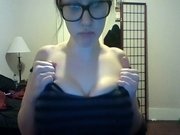 Missy Bates plays with tits for 3 minutes