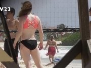 Saucy Young Girl Shakes Her Delicious Tushie While Playing